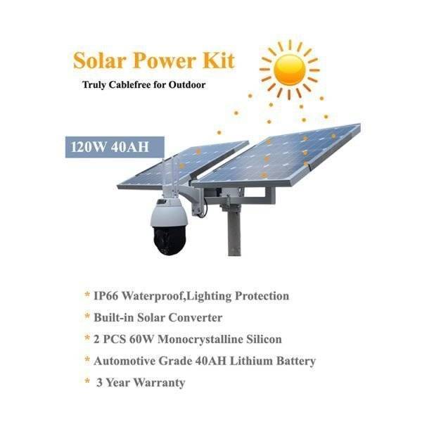 120W 40AH Solar Power Kit hikvision