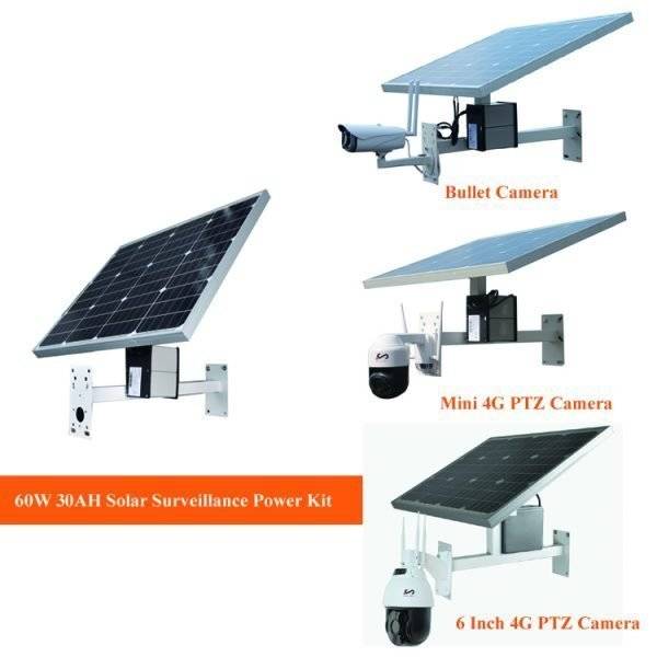 60W 30AH solar power system for security cameras