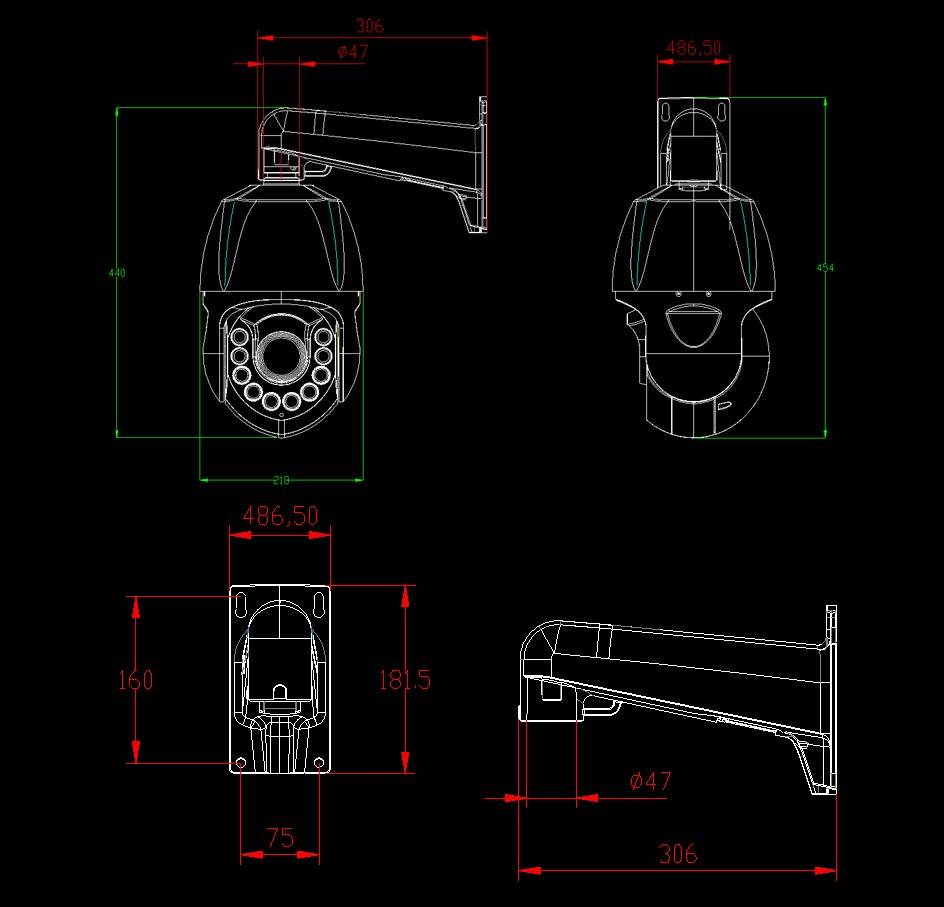 7 Inch 1080P 4G PTZ Camera for Fishpond Dimension