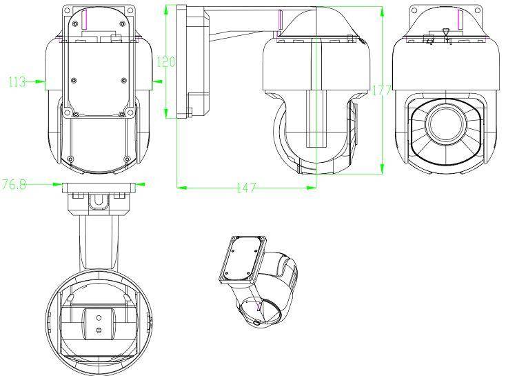 Mini 4G PTZ Camera Size