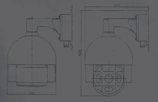 Infrared explosion proof camera Dimension