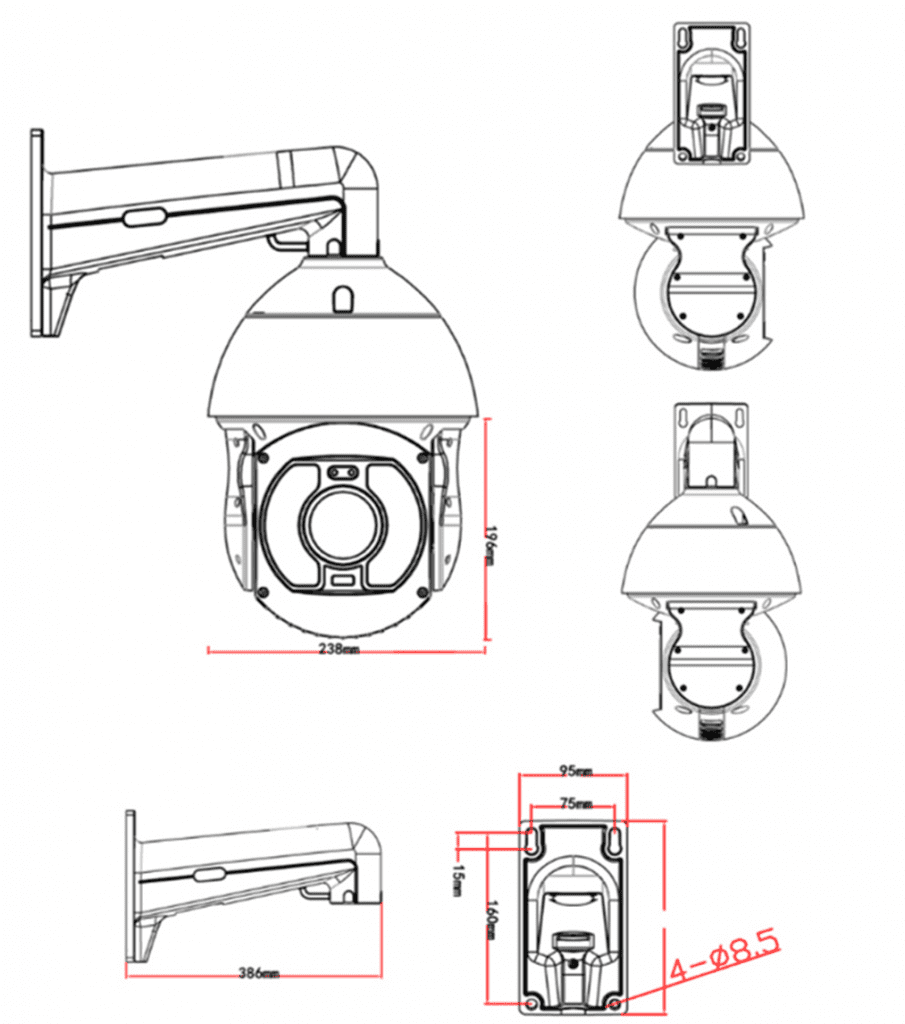 4K 8MP 22X PTZ Security camera