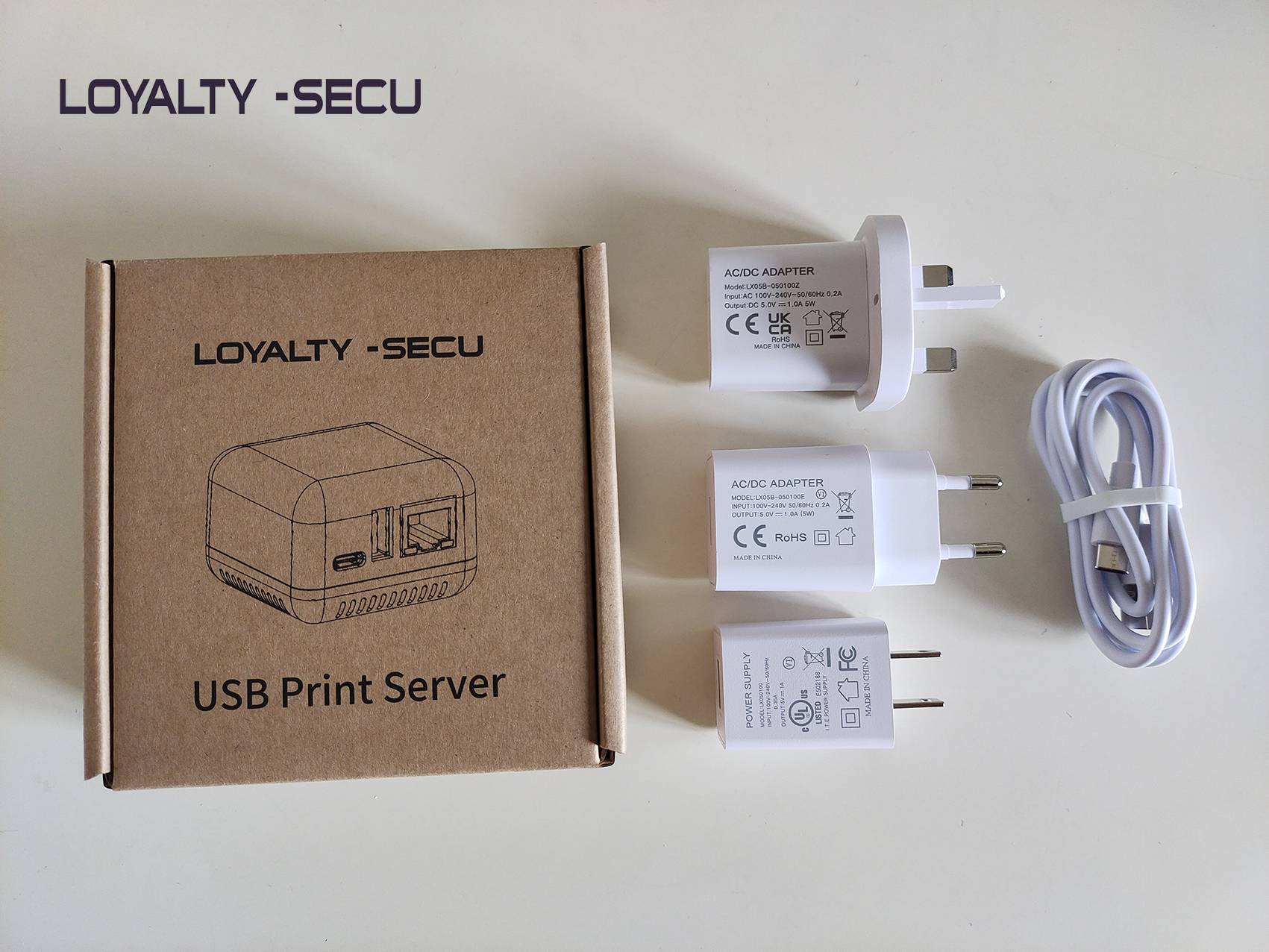 LOYALTY-SECU Mini imprimante réseau sans fil, adaptateur USB vers Ethernet,  wi-fi, gris - AliExpress
