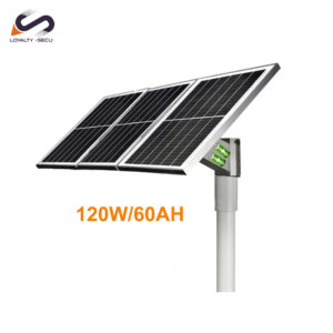 Off-Grid 120W 60AH Solar Panel Power Solution for CCTV System and 4G Camera