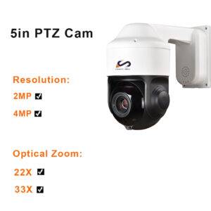 5-Inch Smart AI PTZ Network Camera | 2MP/4MP, 22X/33X Zoom, 150M IR, Auto Tracking | LOYALTY-SECU