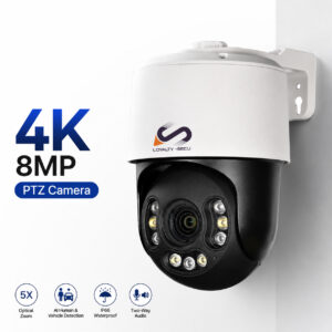 LOYALTY-SECU LY-MIP-P85 8MP 4K Mini PTZ Camera | 5X Optical Zoom PoE IP Camera with Auto Tracking & Active Defense