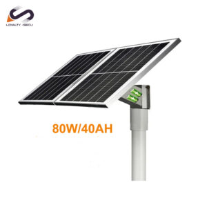 80W Solar Power Kit with 40Ah Lithium Battery for Security Cameras Off-Grid Solar CCTV Power System for Outdoor Surveillance