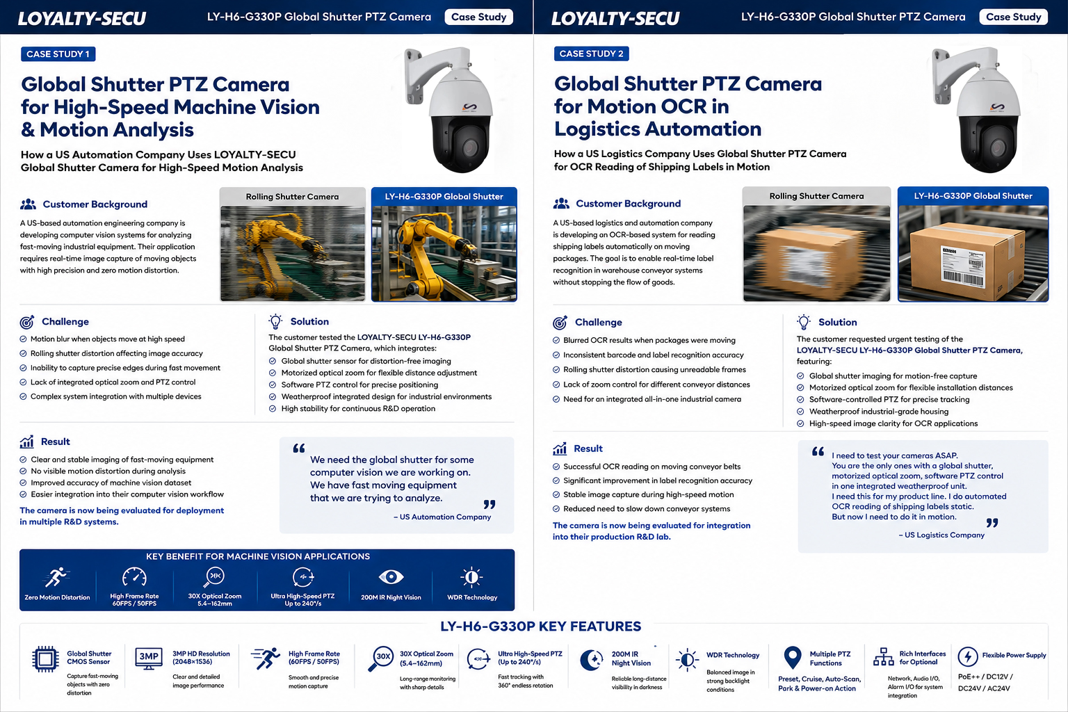 6-inch High-Speed 30X PTZ POE IP Camera with Global Shutter for Machine Vision, Motion Analysis & In-Motion OCR Shipping Label Reading - Image 13